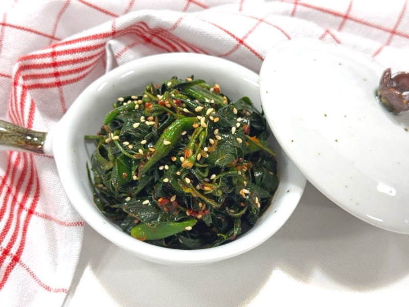 제철 고춧잎나물 무침 레시피 고춧잎 요리 <고춧잎 무침 양념 황금....