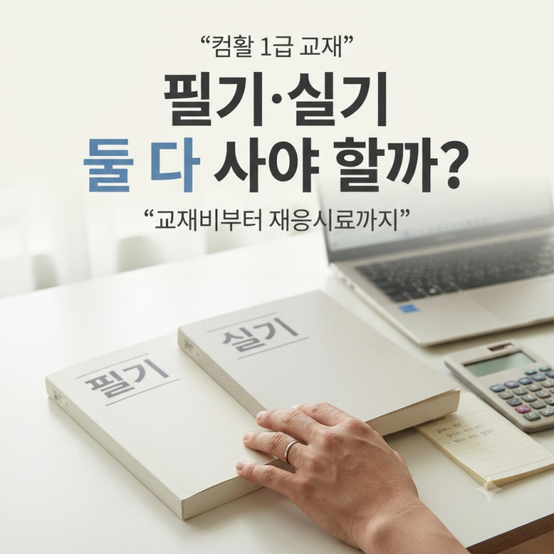 컴활 1급 교재 꼭 필요할까? 필기·실기 준비 비용 계산