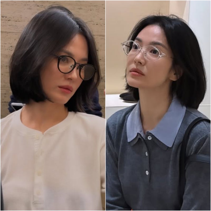 송혜교 안경, 검정 뿔테 VS 투명 안경테! 어디 거?