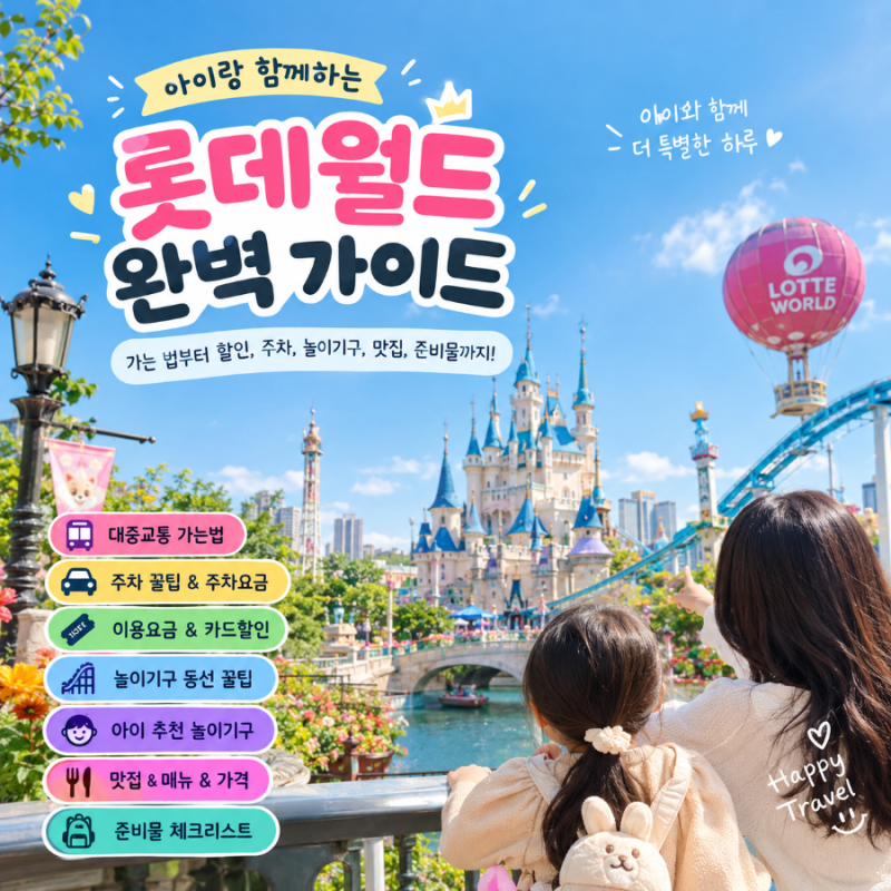 Lotte World Complete Guide for Kids: Parking Fees, Card Discounts, Rides, Restaurants, and Essentials