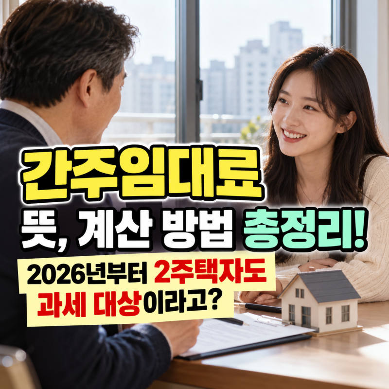 간주임대료 뜻, 계산 방법 총정리! 2026년부터 2주택자도 과세 대상