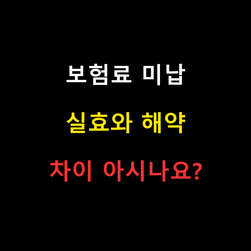 보험 실효·해약 차이｜보험료 미납 후 부활 조건과 해약환급금 확인 방법