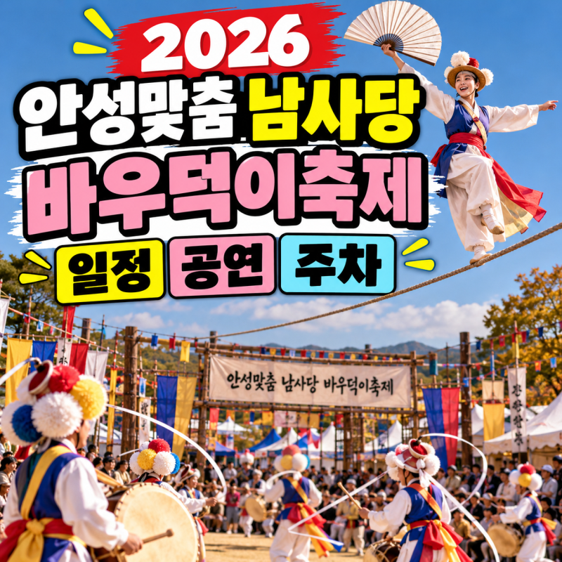 안성맞춤 남사당 바우덕이축제 2026 일정·공연·주차