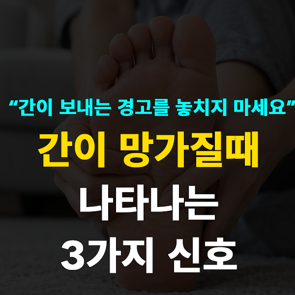 “간이 보내는 경고를 놓치지 마세요” 간 기능 저하 시 나타날 수 있는 이상 증상 3가지