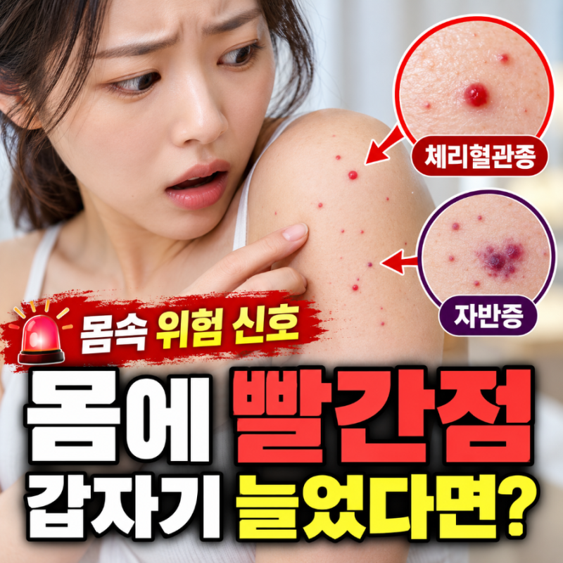 몸에빨간점 원인 (+체리혈관종, 자반증) - 갑자기 늘어난 붉은 점이 보내는 몸속 위험 신호