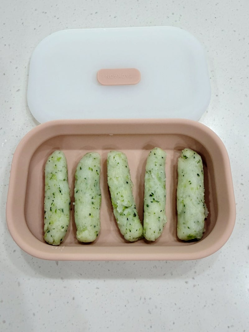 9개월 아기 핑거푸드｜감자브로콜리스틱 만들기, 찜기로 만드는 간단한 아기 간식
