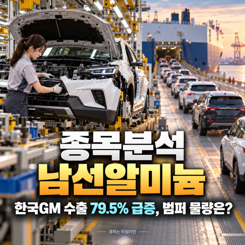 종목분석 남선알미늄 주가 '한국GM 수출 79.5% 급증, 범퍼 물량은?'