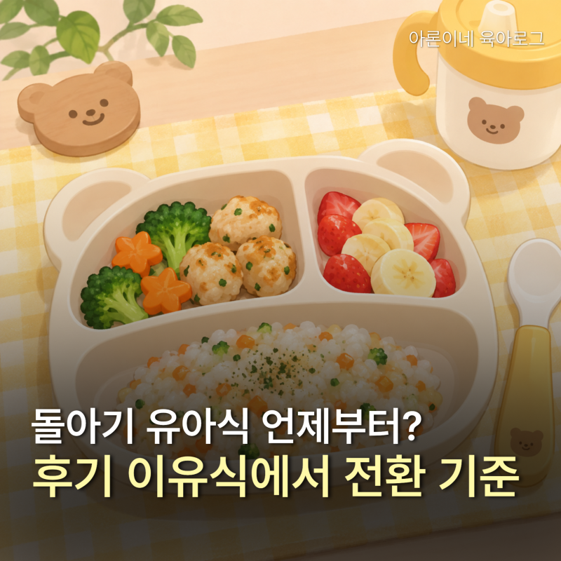 돌아기 유아식 언제부터? 후기 이유식에서 넘어가는 전환 기준