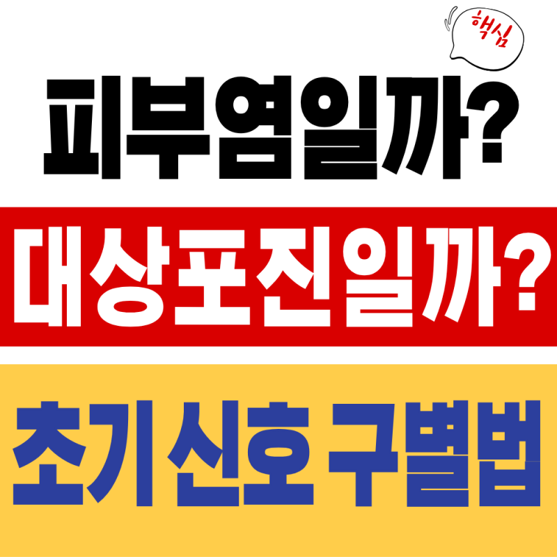 2026 대상포진 초기증상 피부염과 헷갈린다면? 통증·물집 구별법 (증상, 치료시기)