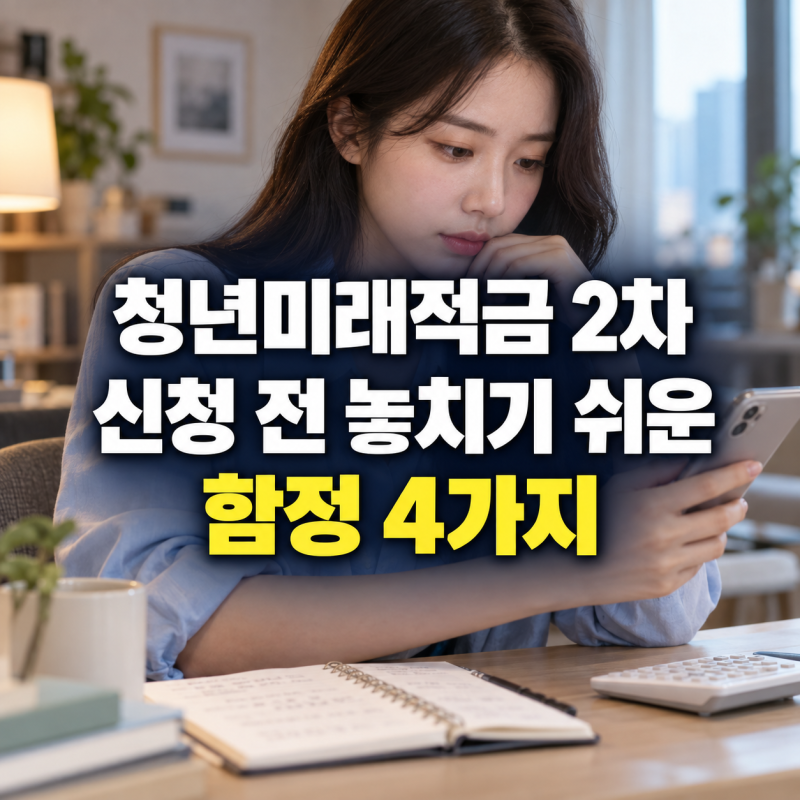청년미래적금 2차 10월 7일 신청시작｜우대형·갈아타기 전 놓치기 쉬운 4가지