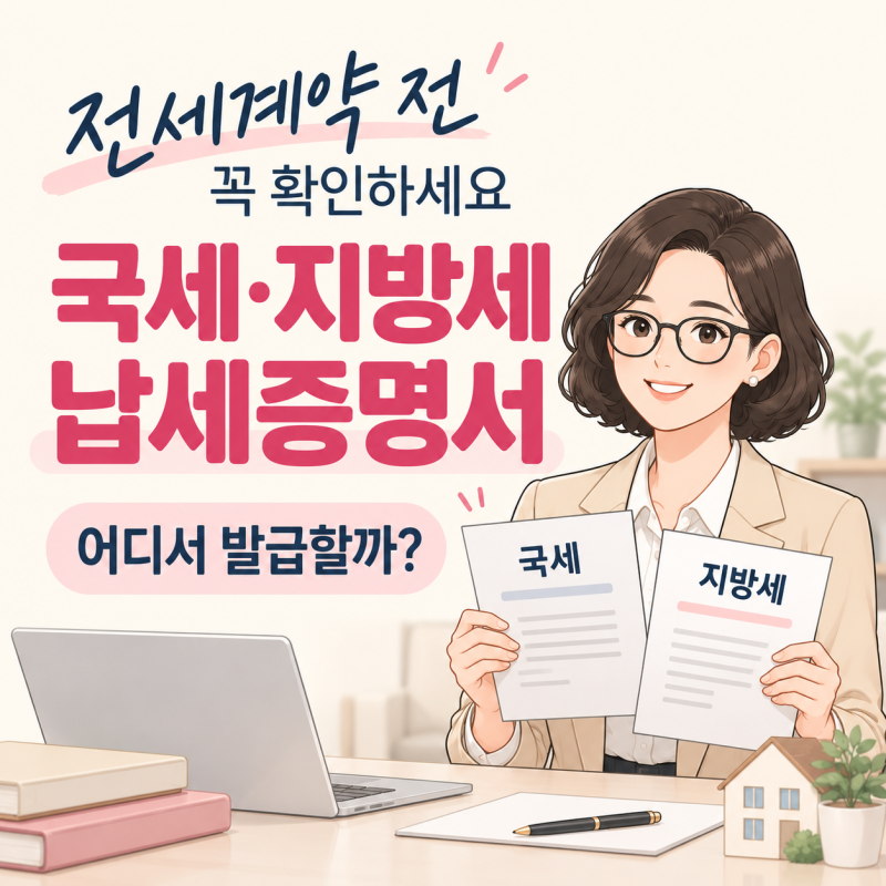 전세계약 전 확인할 서류② 국세·지방세 납세증명서 발급방법!! 집주인 세금도 확인하세요
