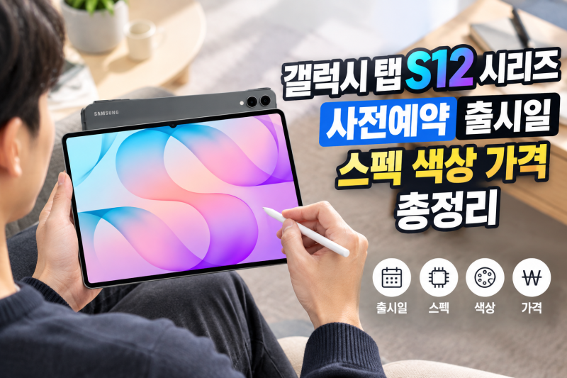갤럭시 탭 S12 시리즈 사전예약 출시일 스펙 색상 가격 총정리