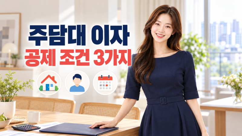 주택담보대출 이자 냈다면? 연말정산 공제 조건 3가지 확인하세요