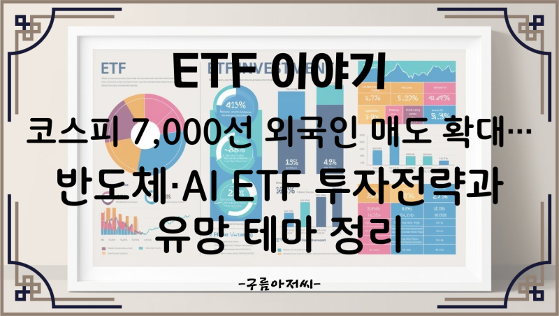코스피 7000선 외국인 매도 확대…반도체·AI ETF 투자전략과 유망 테마 정리