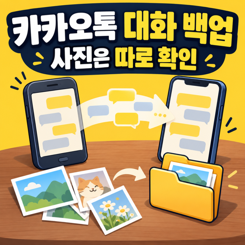 카카오톡 대화 백업, 새 폰 로그인 전에 사진부터 따로 챙기세요