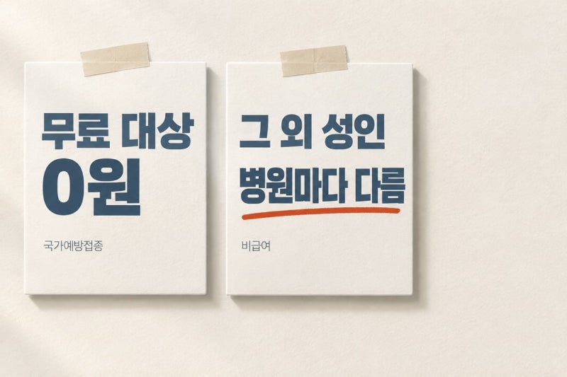 독감예방접종가격 2026, 무료 대상 아니면 병원마다 다릅니다