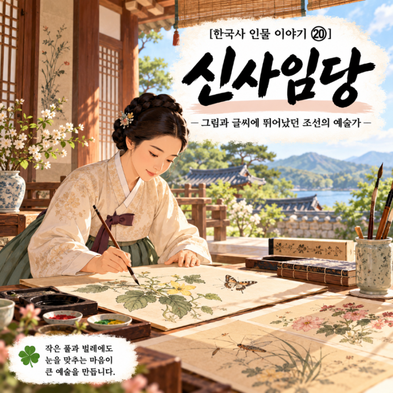 [한국사 인물 이야기 ⑳] 신사임당 — 그림과 글씨에 뛰어났던 조선의 예술가