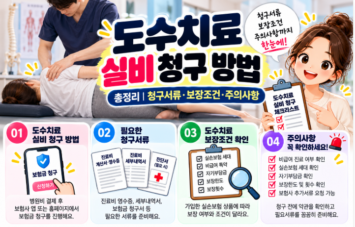 도수치료 실비 청구 방법 총정리 청구서류·보장조건·주의사항