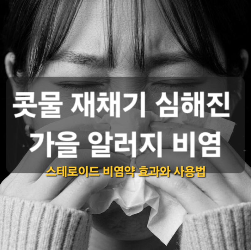 가을 환절기 알레르기 비염, 처방받은 스테로이드 코 스프레이 괜찮을까?