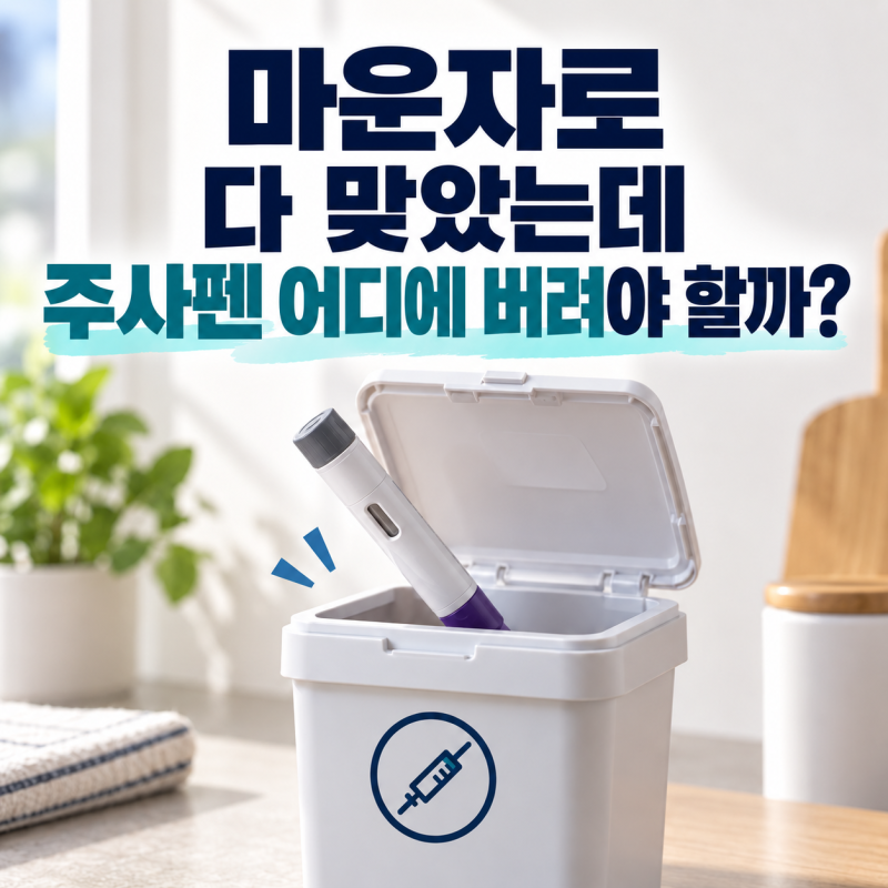 마운자로 다 맞았는데 주사펜 어디에 버려야 할까?