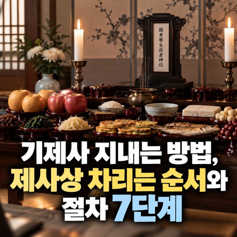 기제사 지내는 방법, 제사상 차리는 순서와 절차 7단계