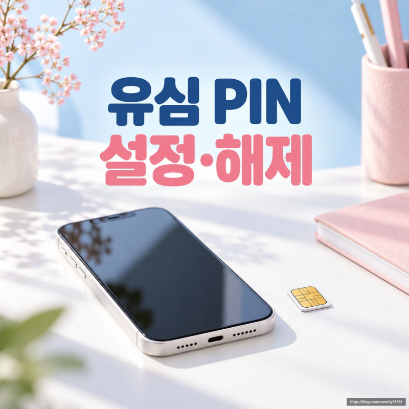 휴대폰 유심 PIN 비밀번호 설정과 해제 방법