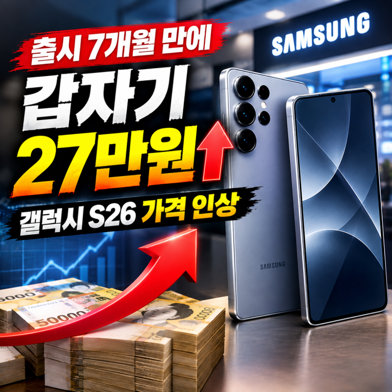 갤럭시 S26 출고가 인상, 7개월 만에 최대 27만원 오른 이유