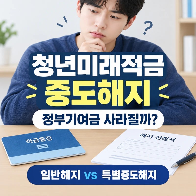 청년미래적금 중도해지하면? 정부기여금·특별중도해지·재가입 정리