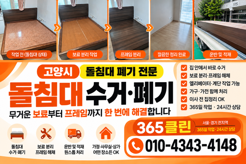 고양시 돌침대 폐기 방법, 보료부터 프레임까지 처리 가이드