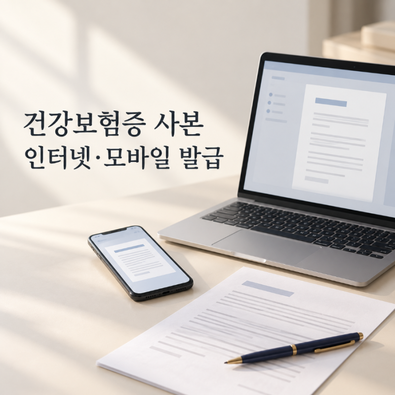 건강보험증 사본 인터넷·모바일 발급 방법｜자격확인서로 대신 내도 될까?