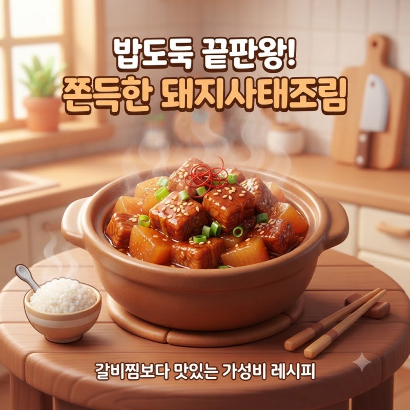갈비찜보다 저렴하고 맛있는 쫀득한 돼지고기 사태조림(간장사태찜) 황금레시피