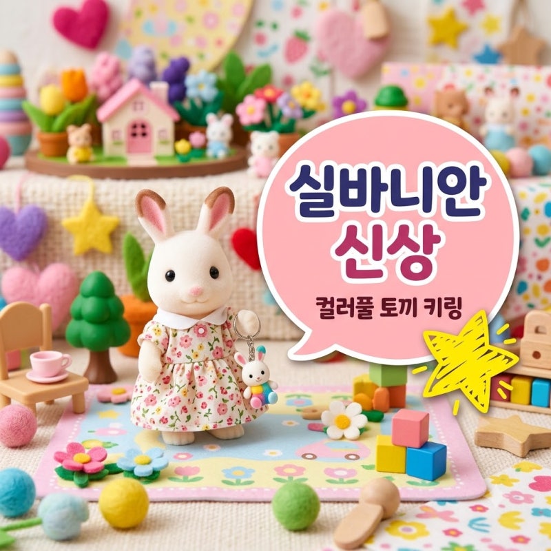 실바니안 컬러풀 토끼 40주년 피규어 및 사무엘 키링 종류 가격 총정리