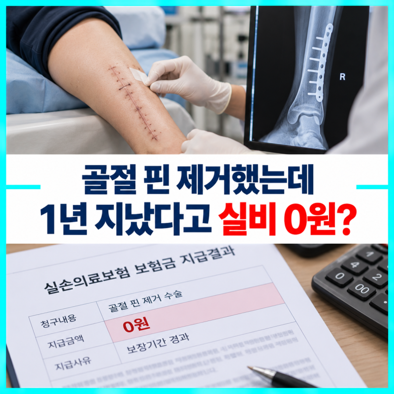 골절 핀 제거 수술이 최초 입원 1년 뒤라 실비 부지급, 날짜 계산부터 다시 봐야 할까?