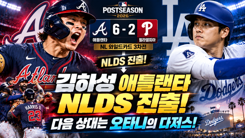 김하성 애틀랜타 NLDS 진출! 필라델피아 6-2 완파｜다음은 오타니 다저스