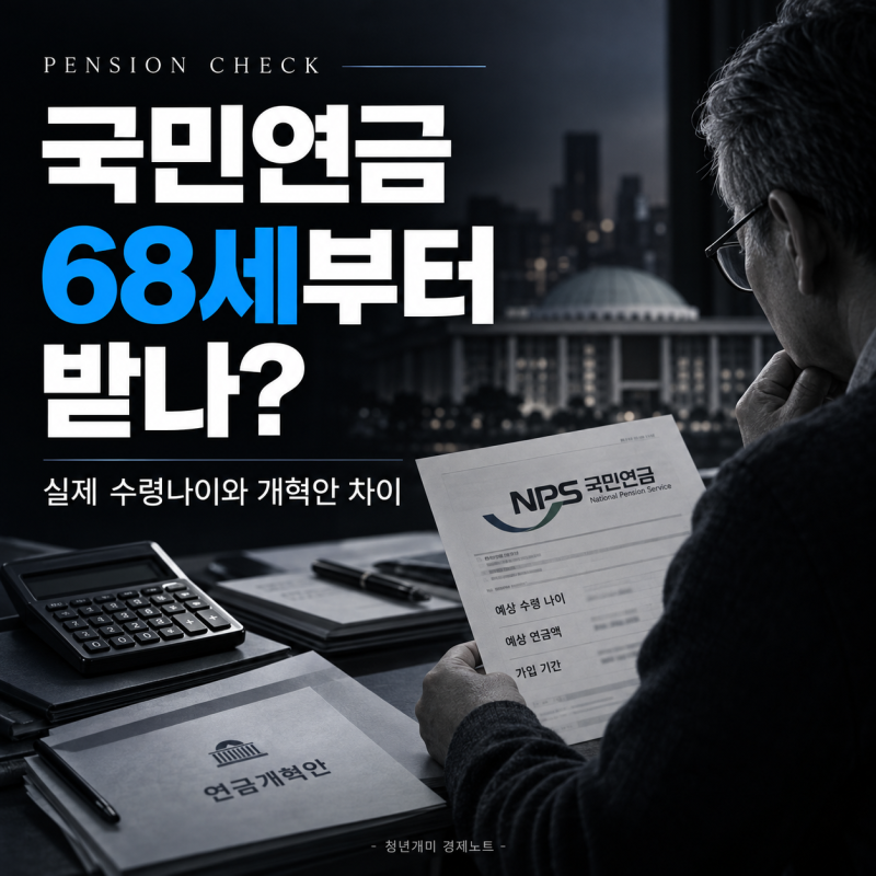 "65세가 아니라 68세부터 받는 건가요?" 국민연금 수령나이 실제 바뀐 내용과 출생연도별 정리