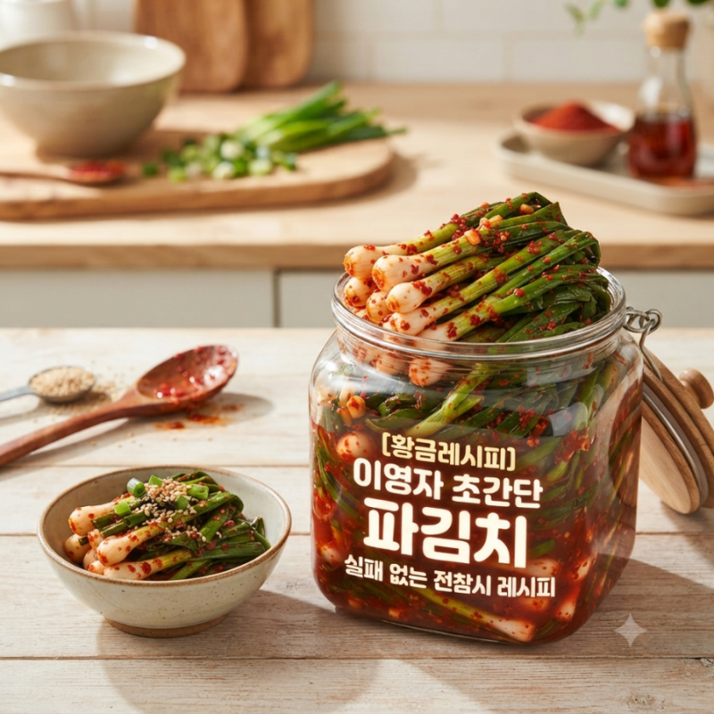 [황금레시피] 이영자 초간단 파김치 담그는 법 완벽 정리 (실패 없는 전참시 레시피)