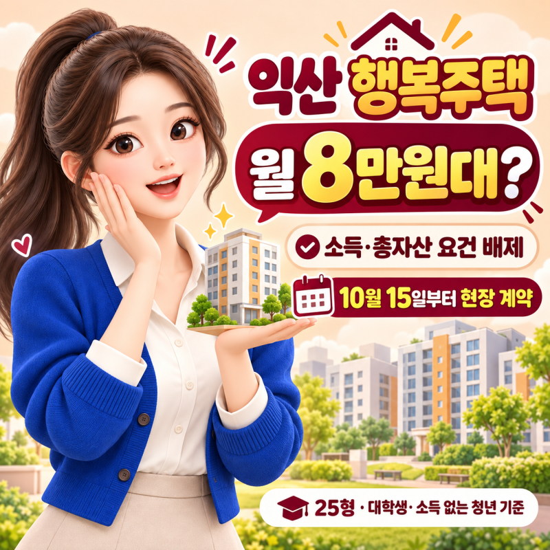 월세 8만원대에 소득 제한도 뺐다…익산 행복주택, 원하는 동·호 골라 계약한다
