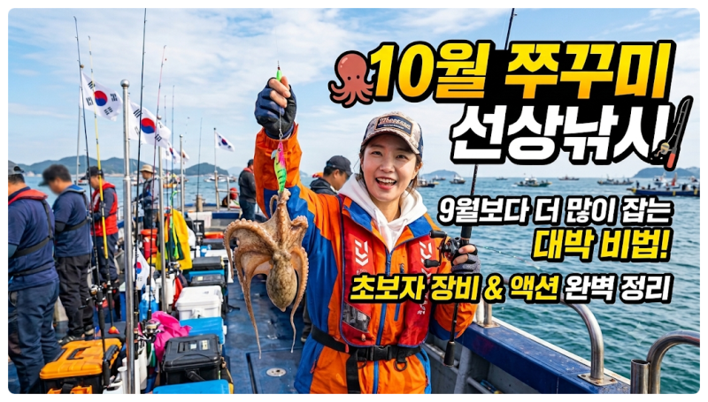 10월 쭈꾸미 선상낚시 비법: 9월보다 남들보다 2배 더 잡는 초보자 실전 팁
