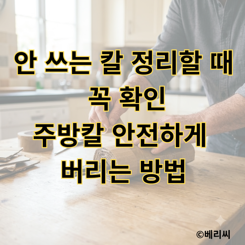 안 쓰는 칼 정리할 때 꼭 확인｜주방칼 안전하게 버리는 방법