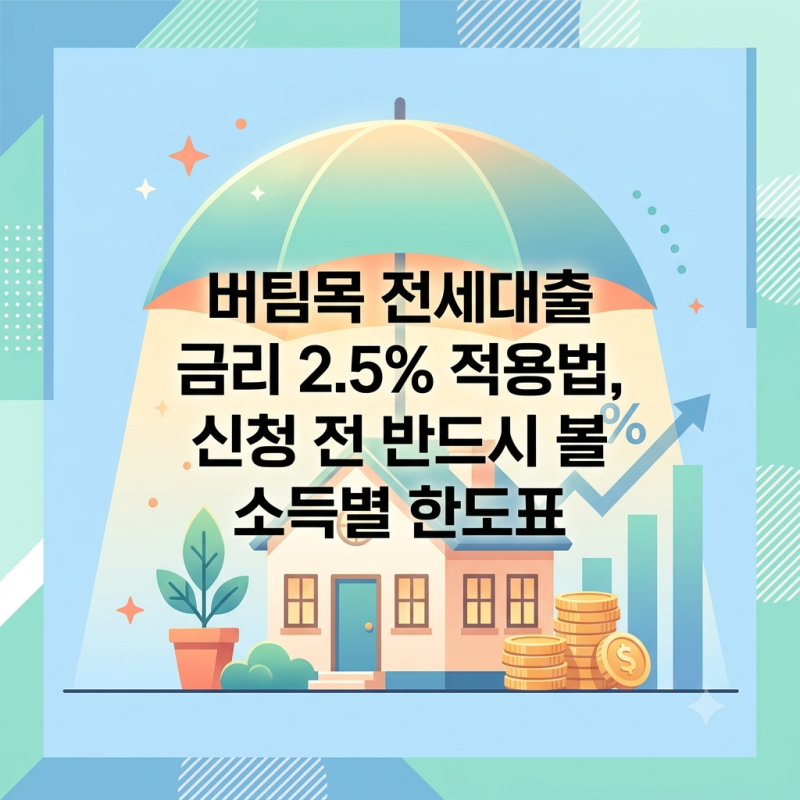 2026 버팀목 전세자금대출 조건과 한도 총정리 (금리·자산 기준)