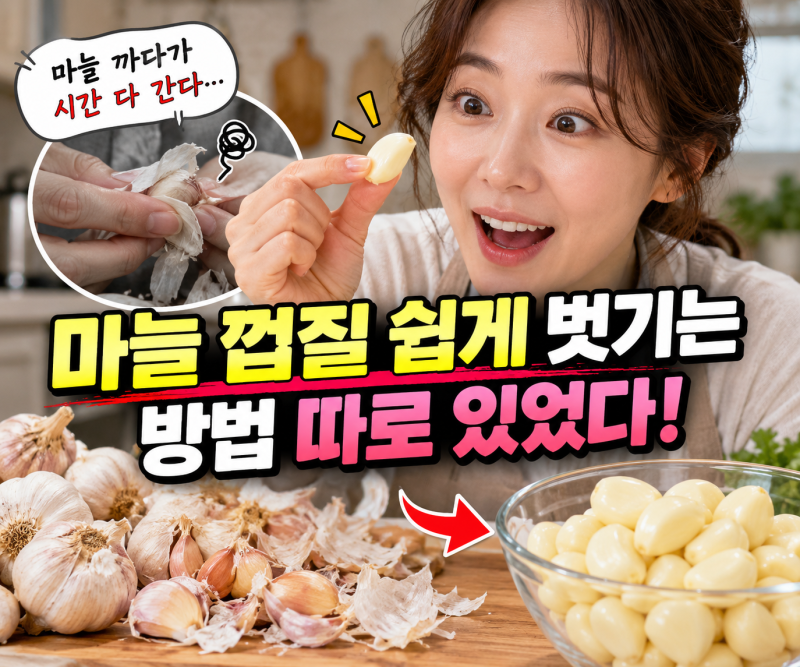 “마늘 까다가 시간 다 간다”껍질 쉽게 벗기는 방법 따로 있었어요