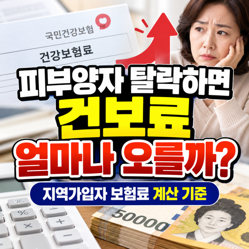 피부양자 탈락하면 건보료 얼마나 오를까?｜지역가입자 보험료 계산 기준