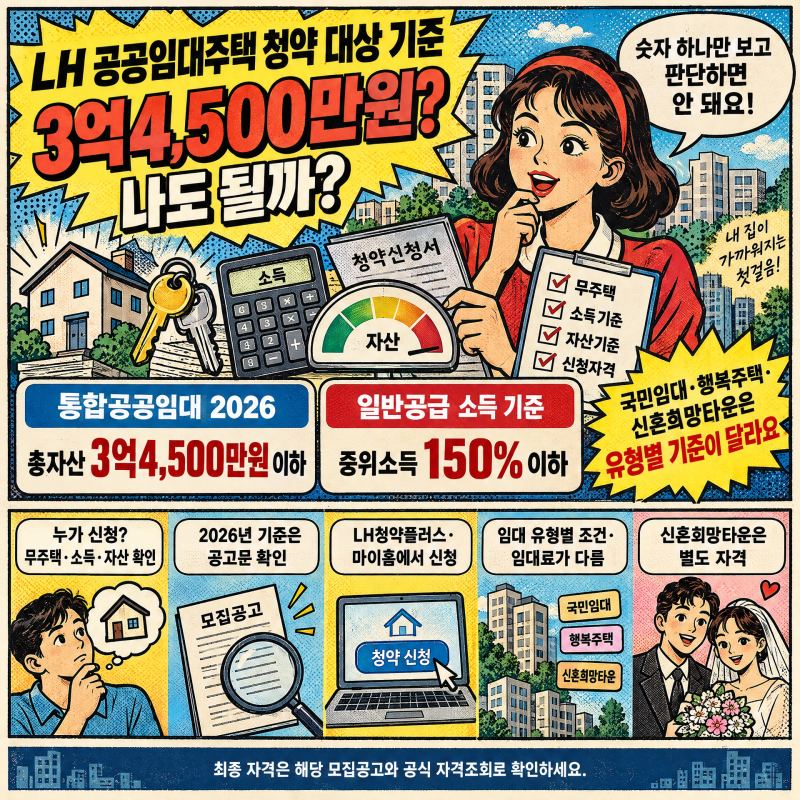 LH 공공임대주택 청약 대상 기준 ?억, 나도 될까?
