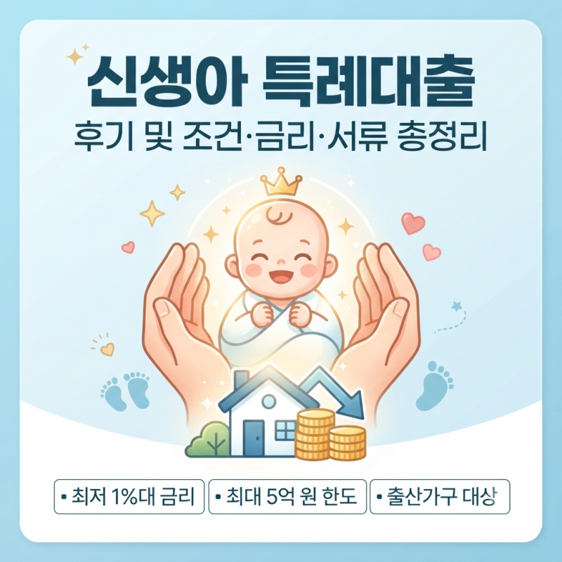 신생아 특례대출 후기 및 한도·금리 조건 총정리 (실제 심사 기간·필요 서류 꿀팁)