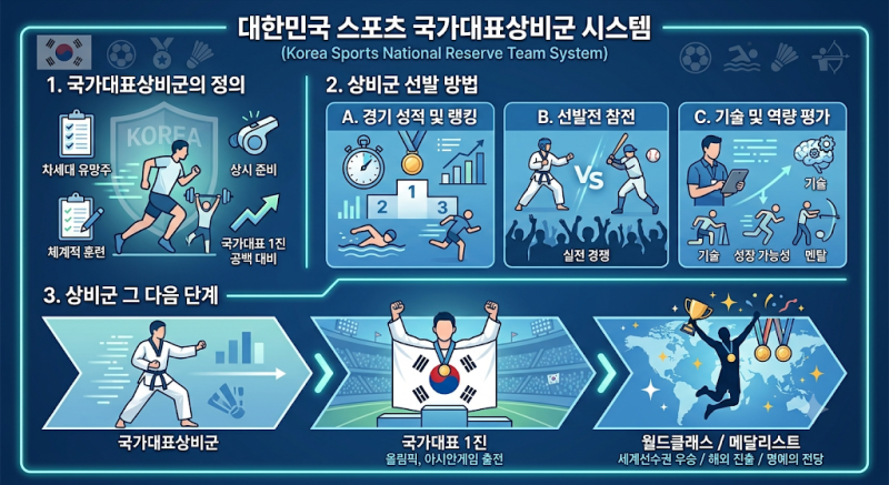 대한민국 스포츠 국가대표상비군의 정의와 선발 과정, 그리고 그 다음 단계