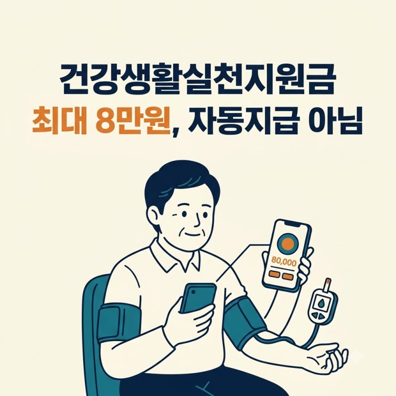 건강생활실천지원금 최대 8만원 고혈압·당뇨 환자가 먼저 확인할 3가지