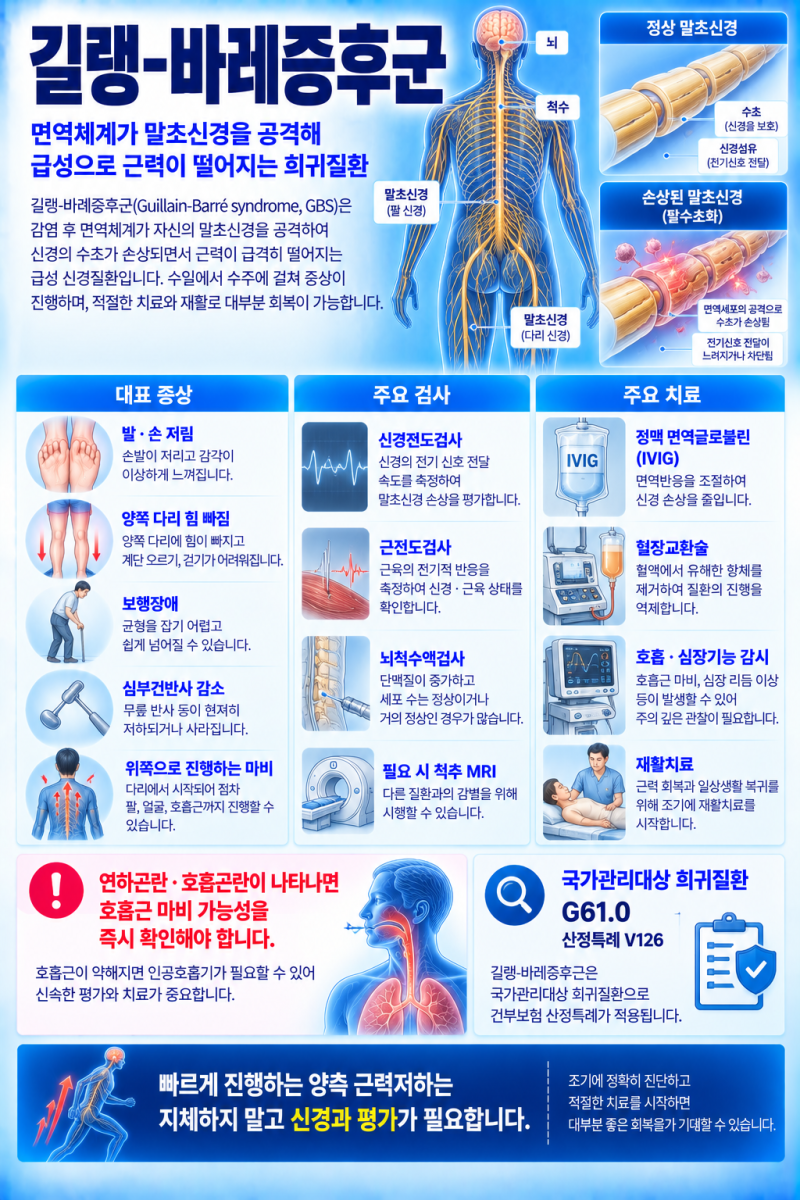 길랭-바레증후군, 감염 후 갑자기 다리에 힘이 빠진다면
