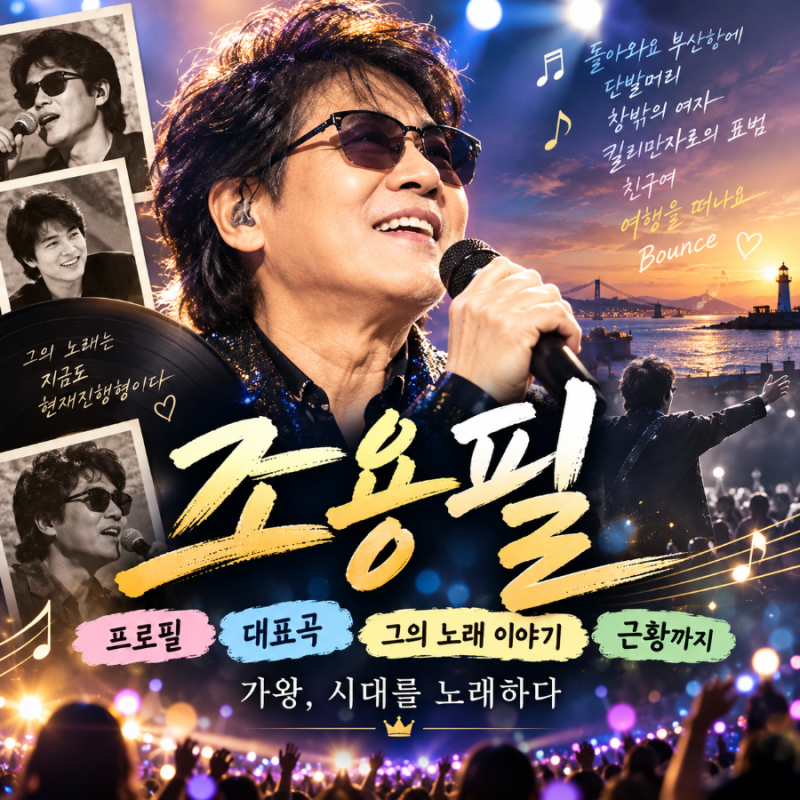 ✨️✨️ 조용필 프로필ㅣ대표곡 노래모음듣기 근황✨️✨️