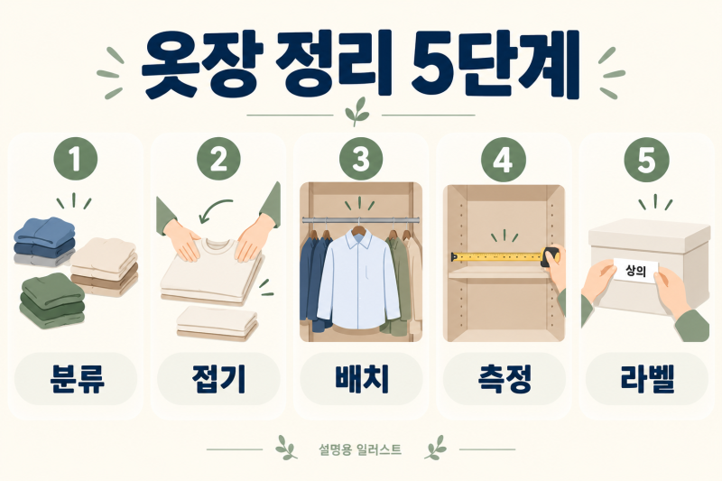 옷장 정리 방법: 수납함 사기 전 확인할 5단계