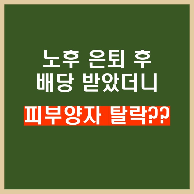 "배당금으로 생활비 받으려다 건보료 폭탄?" 은퇴자가 절대 일반 계좌에 배당주 안 담는 이유